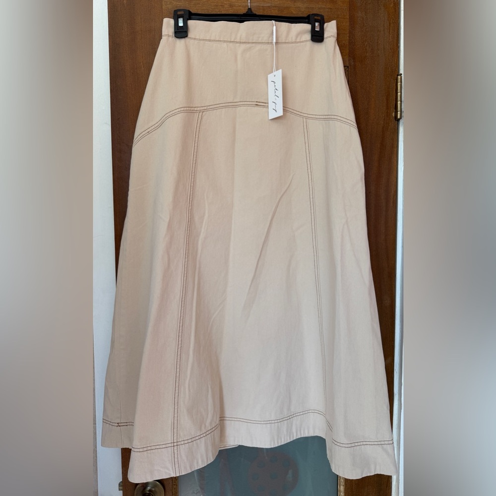 Petal + Pup Women’s NWT Mariela Denim Sand Midi Jean Skirt Size 6